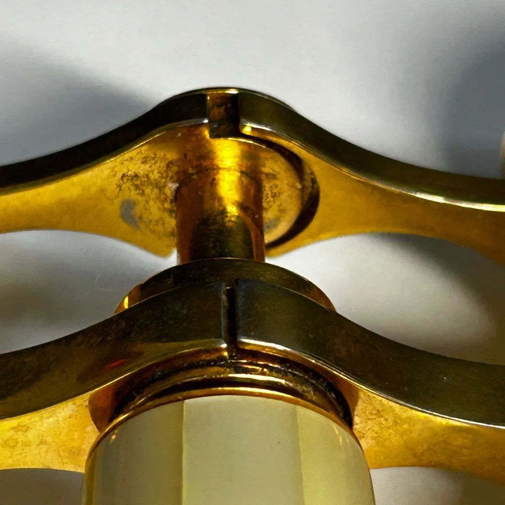 Vintage Jason 3x France Opera Glasses Mother of Pearl Style Gold Tone Binoculars